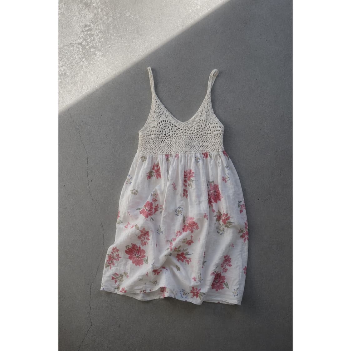 빈티지 플라워 슬리브리스 원피스 상품이미지1