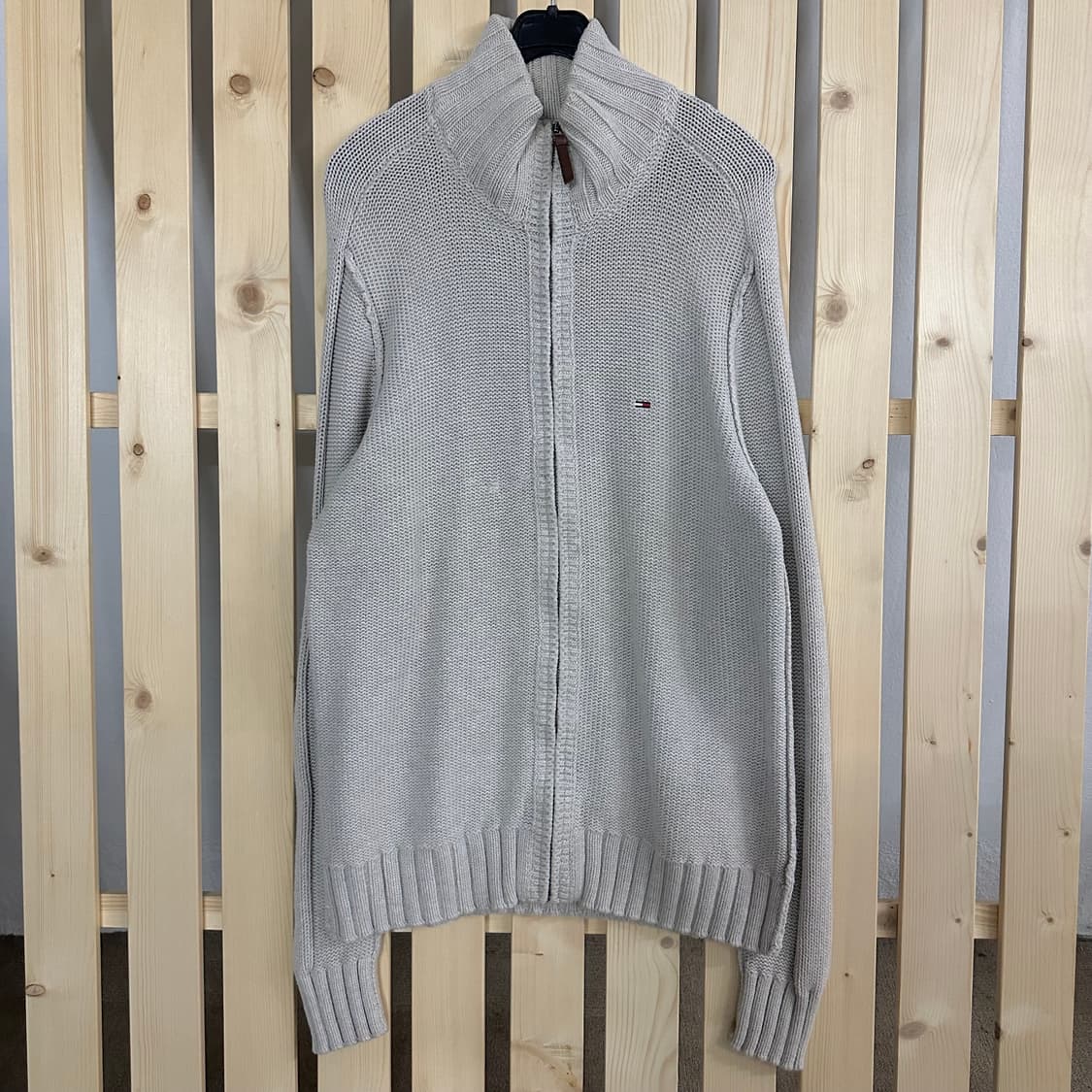 (XL) 타미힐피거 베이지 니트 집업 상품이미지1