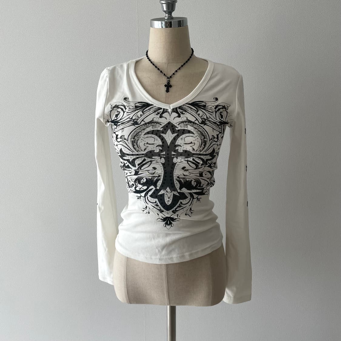 빈티지 펑크 프린팅 긴팔티 슬리브 상품이미지1