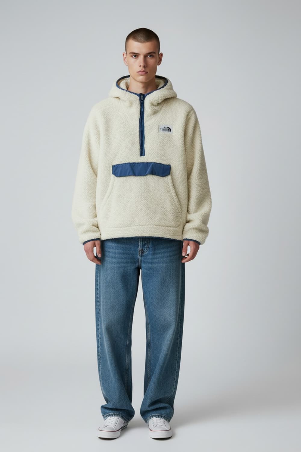 [S] 노스페이스 크림 캠프셔 후드 아노락 플리스 상품이미지3