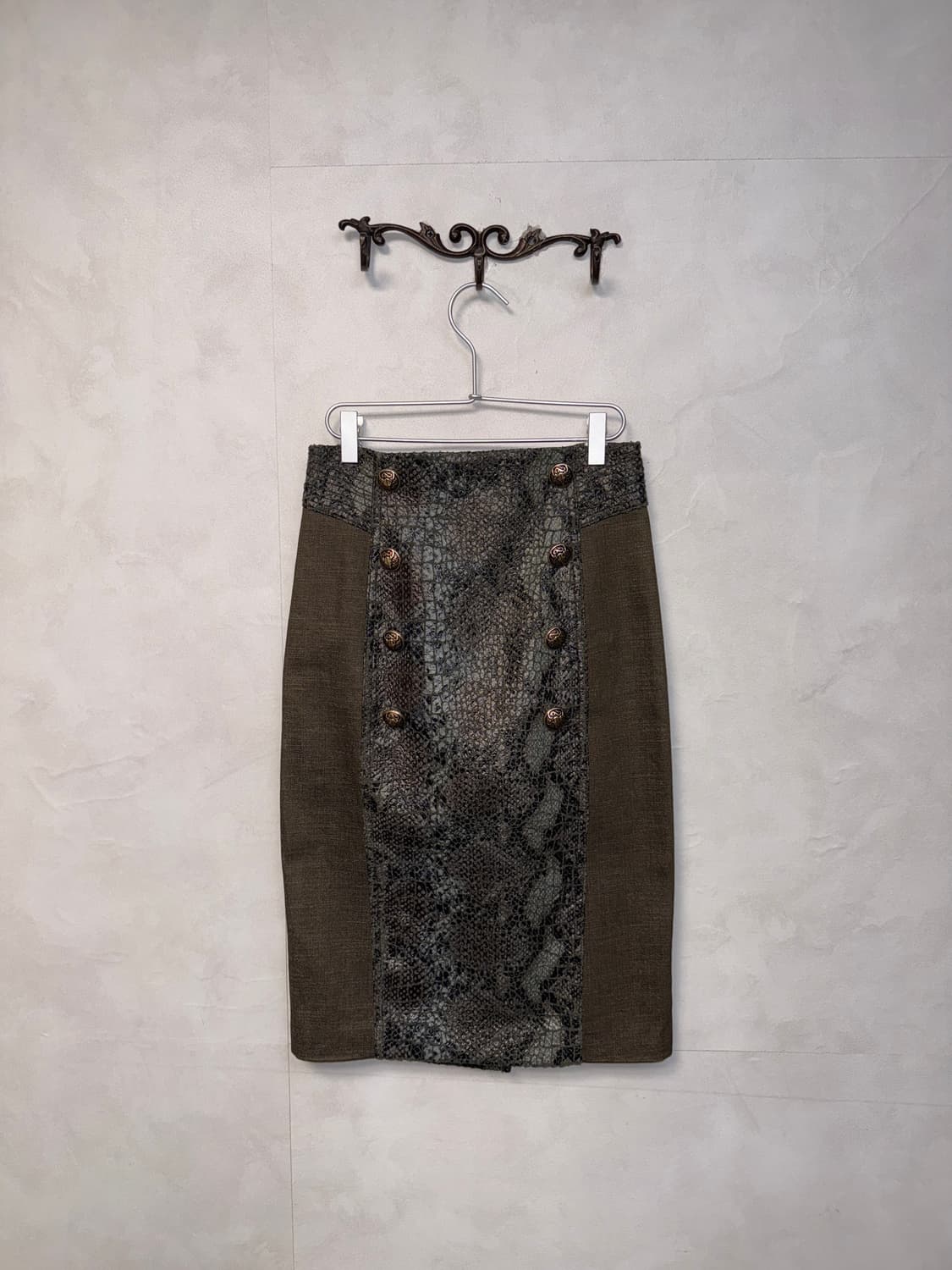 Jessi Newyork khaki python button setup  상품이미지8