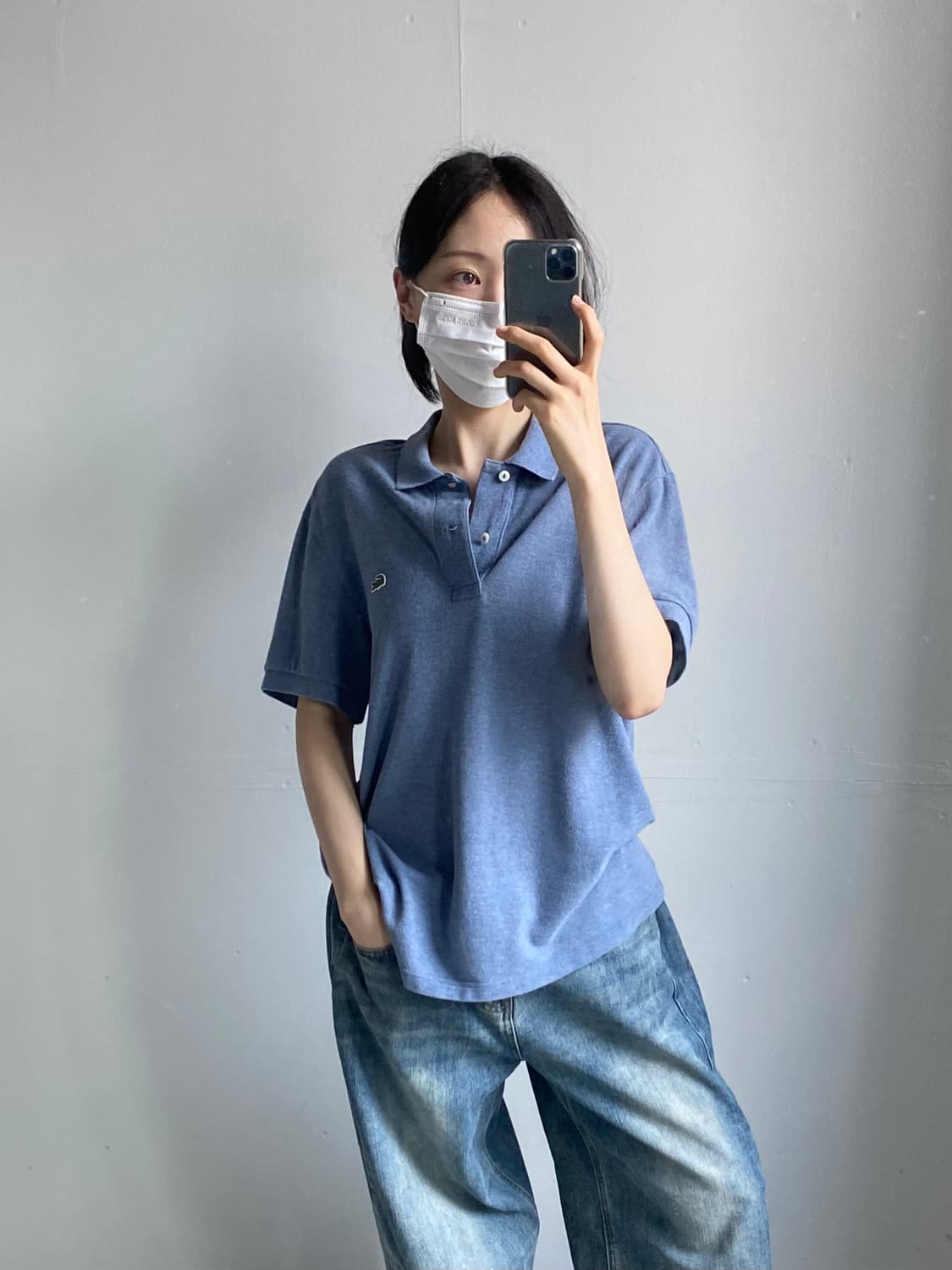 라코스테 가슴로고 카라 반팔티셔츠 상품이미지1
