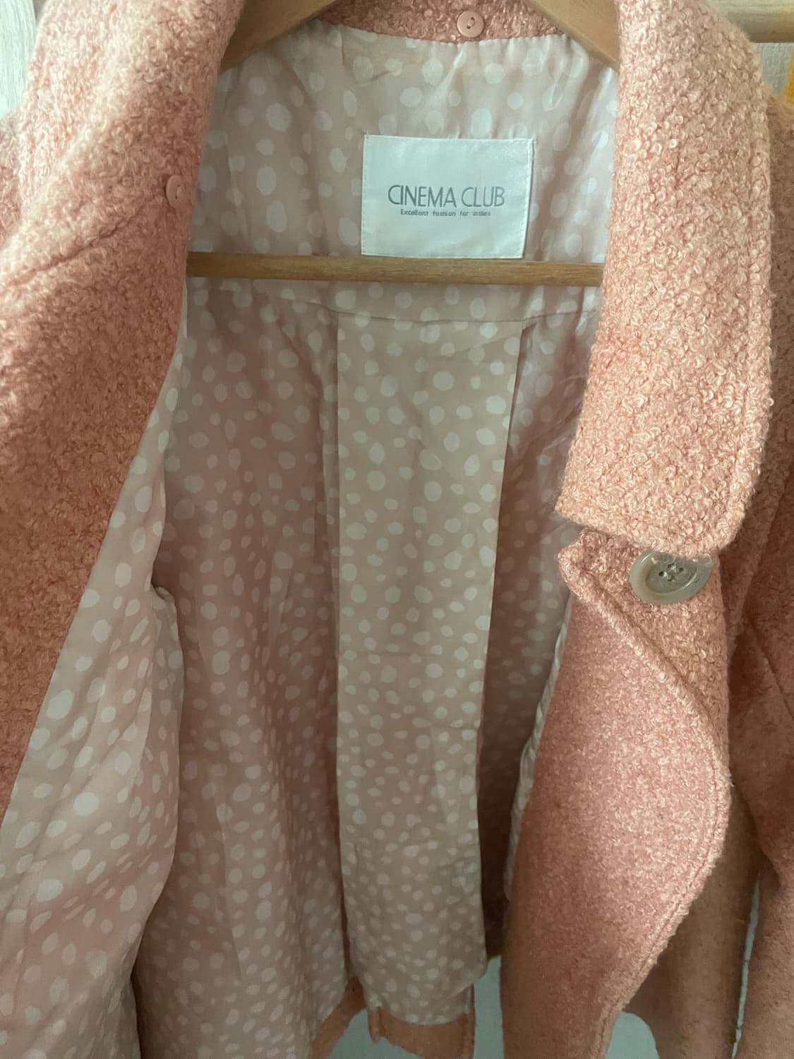 모리걸 빈티지 핑크 카라 숏코트💗 상품이미지4