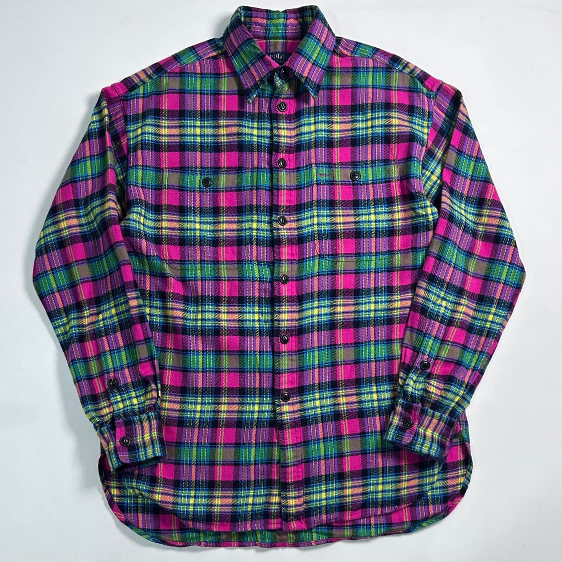 폴로 랄프로렌 체크 투포켓 코튼 셔츠 상품이미지1