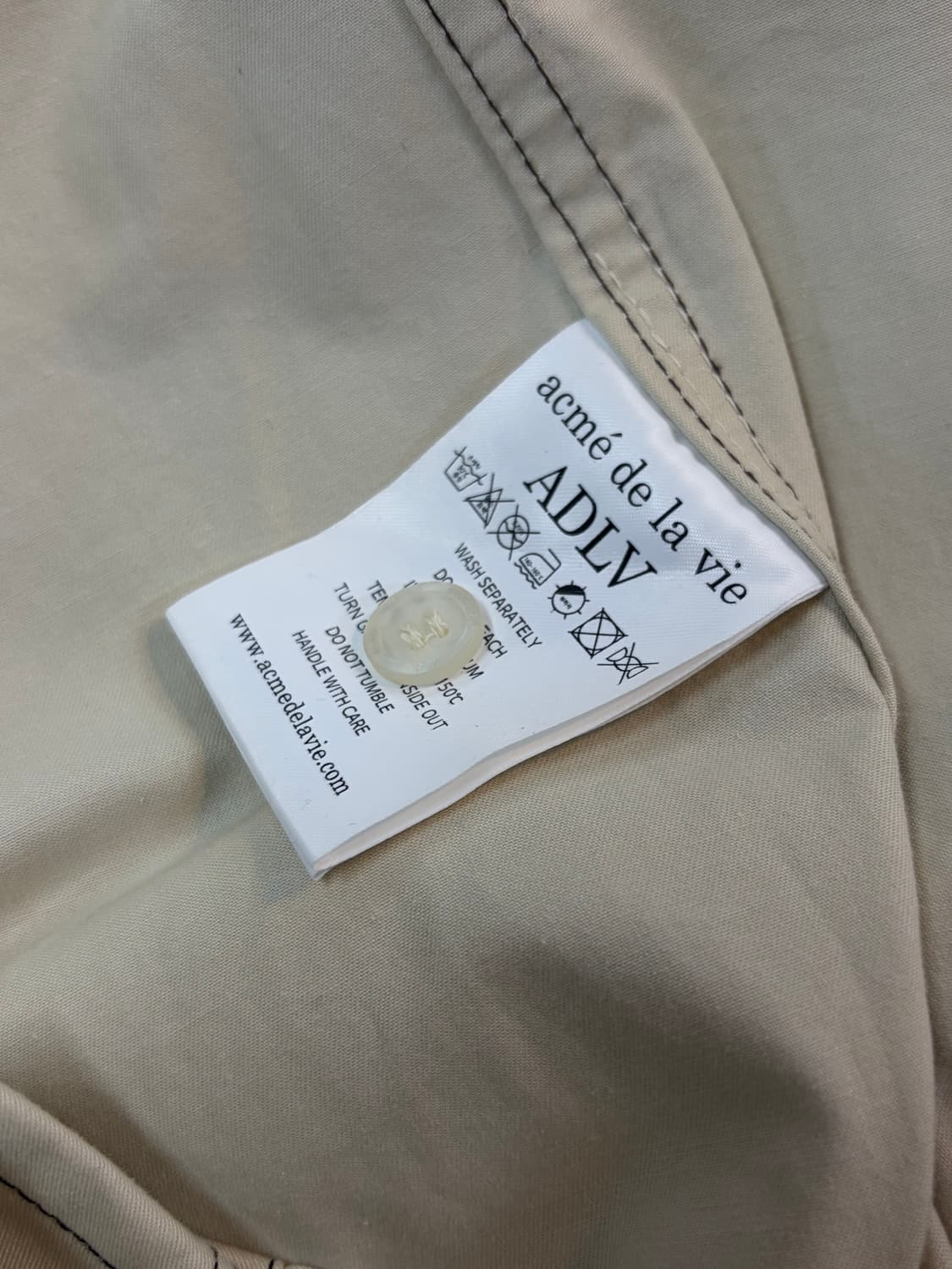 ADLV 아크메드라비 오버핏 자수 셔츠 아이보리 상품이미지7