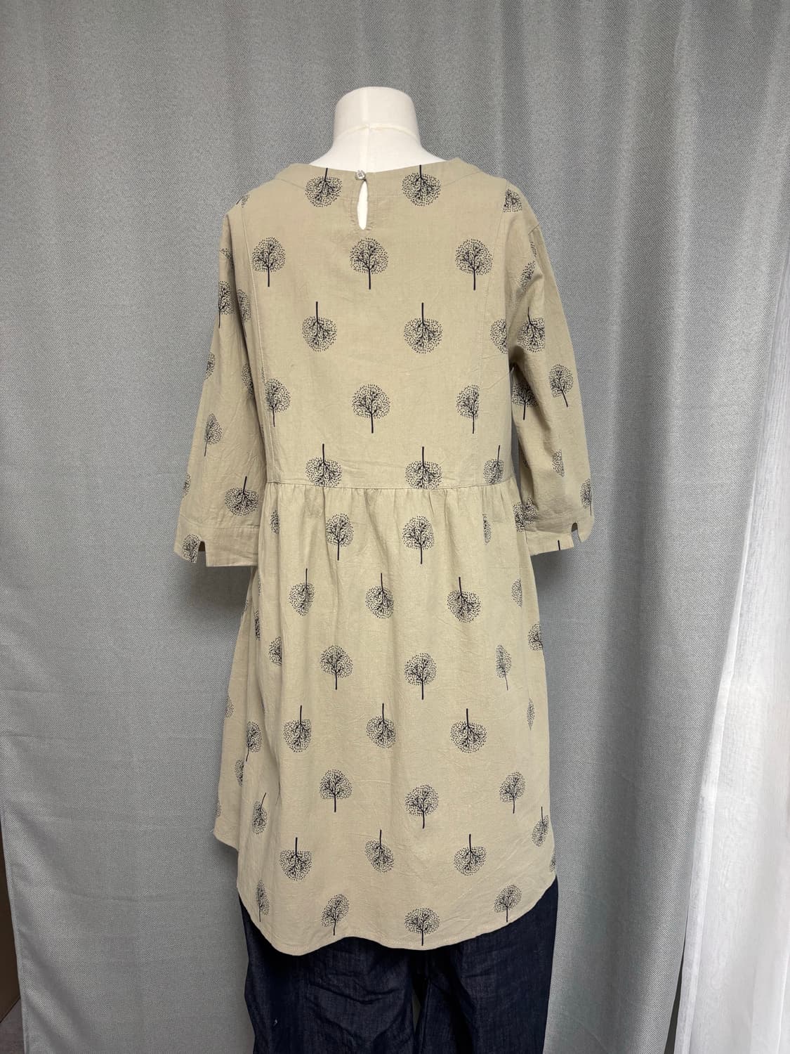 트리 패턴 빈티지 벌룬 원피스 상품이미지10