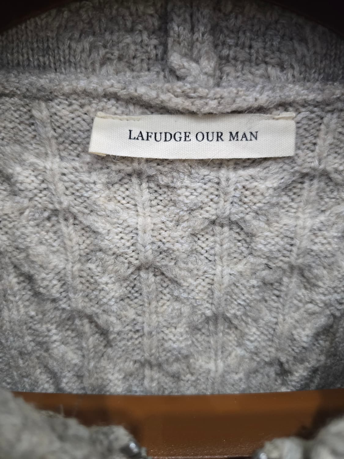 라퍼지스토어 케이블 후드 니트 집업 M 상품이미지9