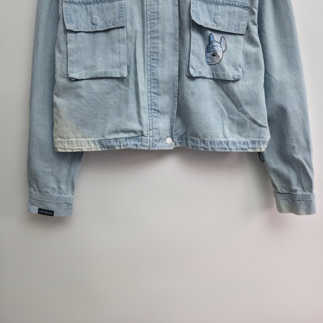 [free] 새상품 라이프워크 데님 크롭 자켓 상품이미지3