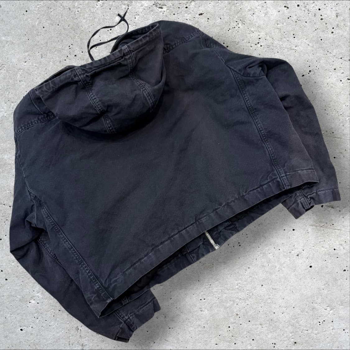 [L] 자라 워크 자켓 워싱 후드 집업 블랙 점퍼 D416 상품이미지2