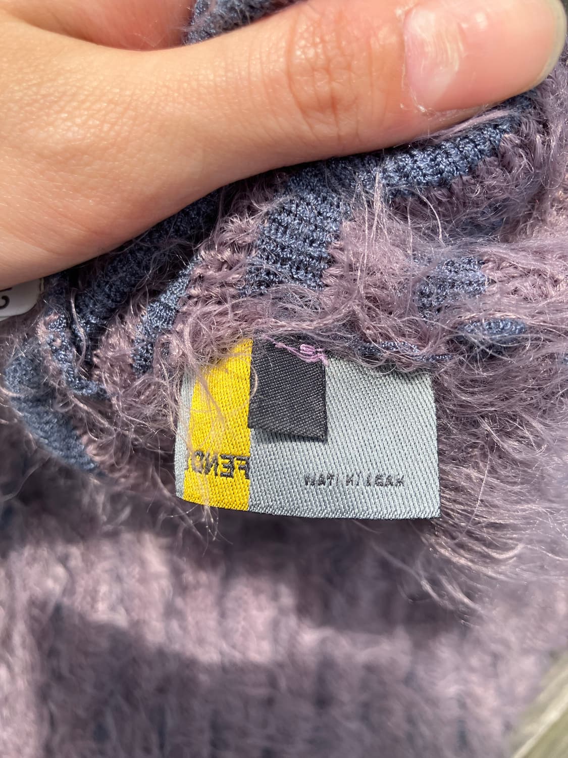 FENDI 퍼플 모헤어 스트라이프 니트 스웨터 M 상품이미지7