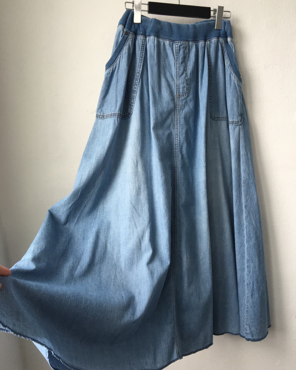 Washing cotton long skirt 상품이미지3