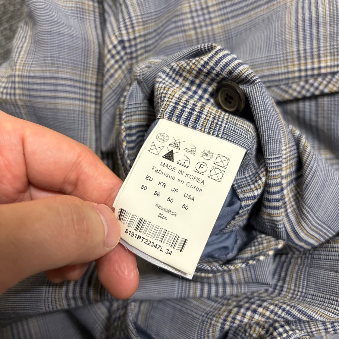 솔리드옴므 린넨 체크 슬랙스 상품이미지4