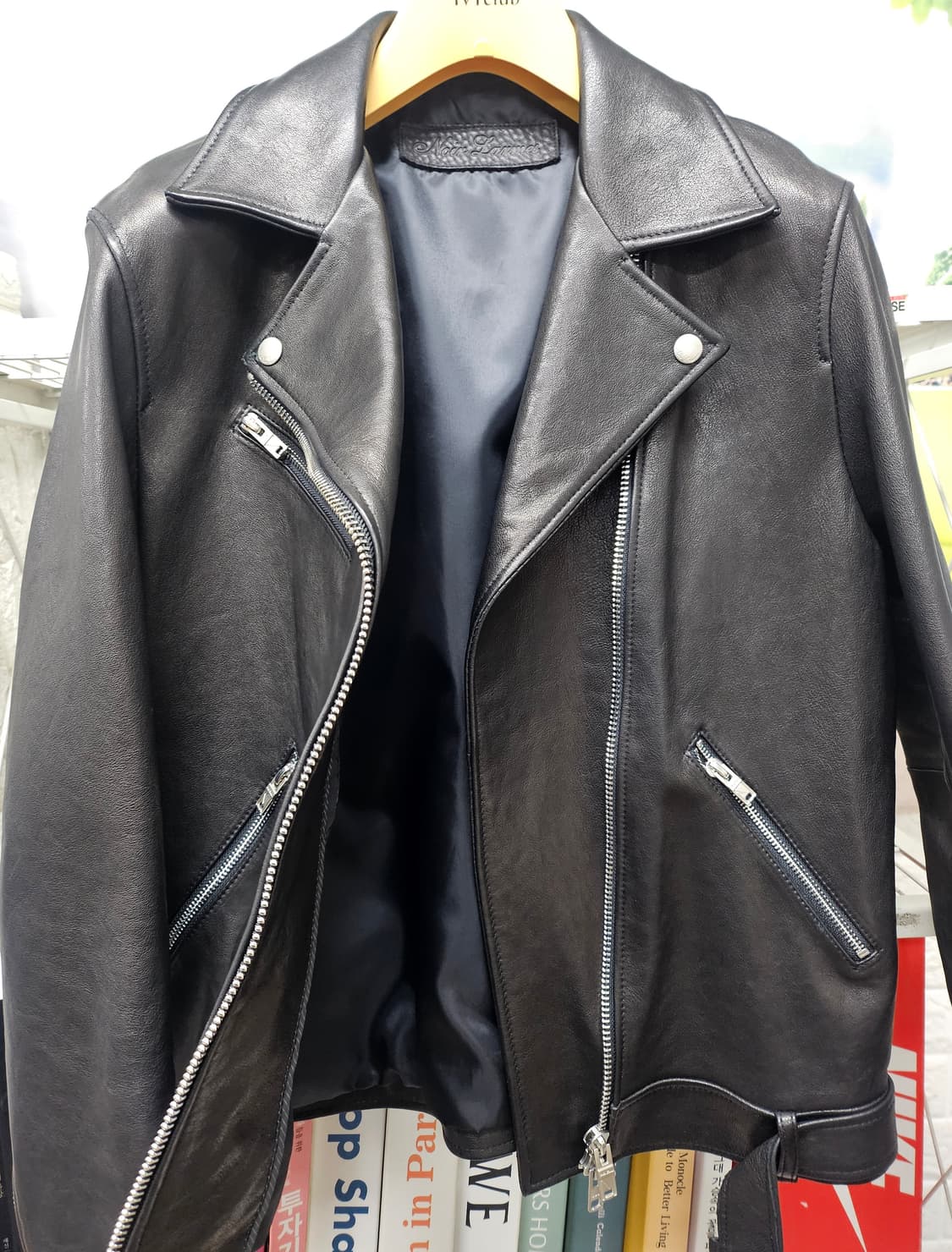 느와르라르메스 가죽자켓 44/ 90 양가죽 라이더자켓 AD12 상품이미지3