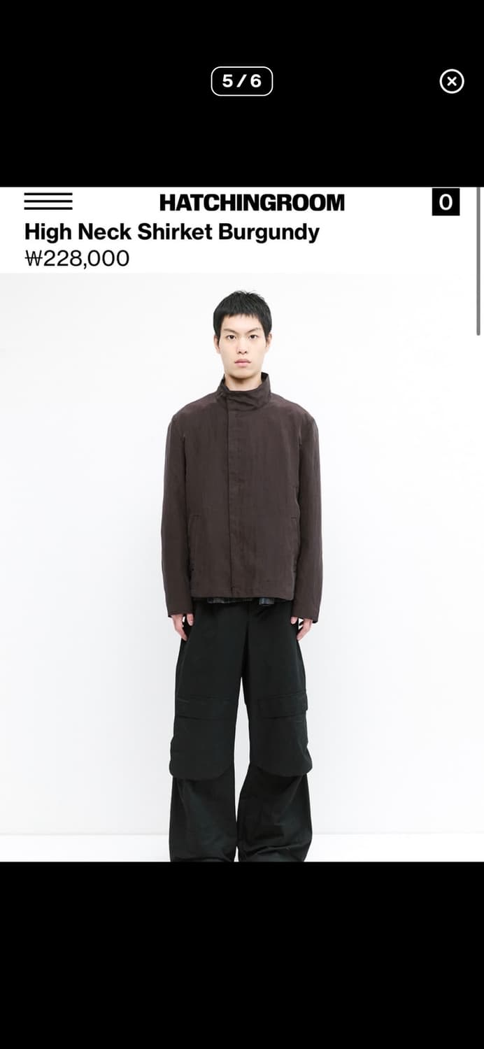 해칭룸 High Neck Shirket Burgundy 상품이미지2