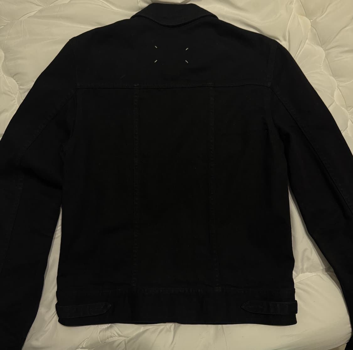 메종 마르지엘라 백스티치 블랙 데님자켓 흑청 트러커 블루종 아카이브 상품이미지2