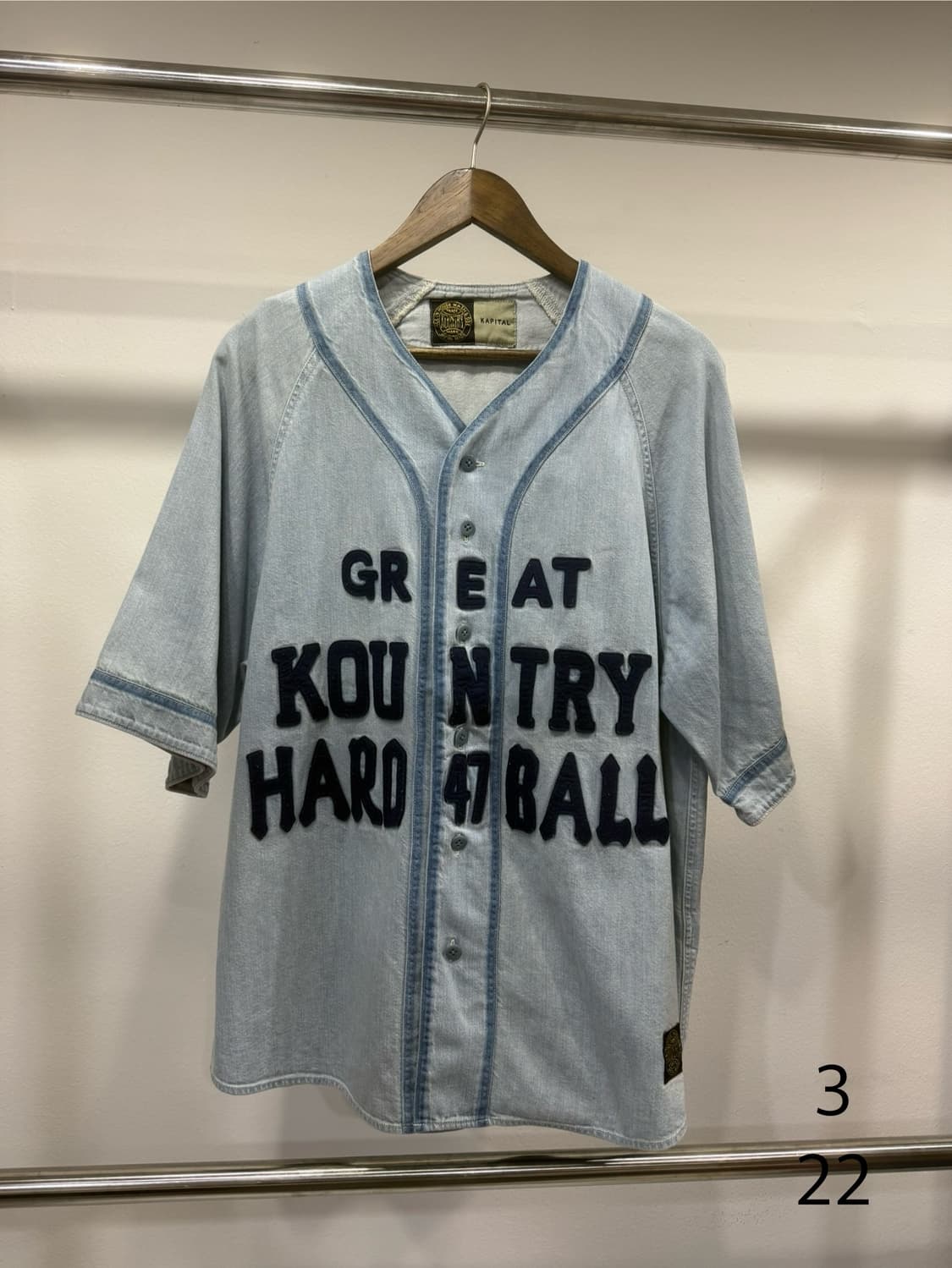 KAPITAL — GREAT KOUNTRY Baseball Shirt 상품이미지1