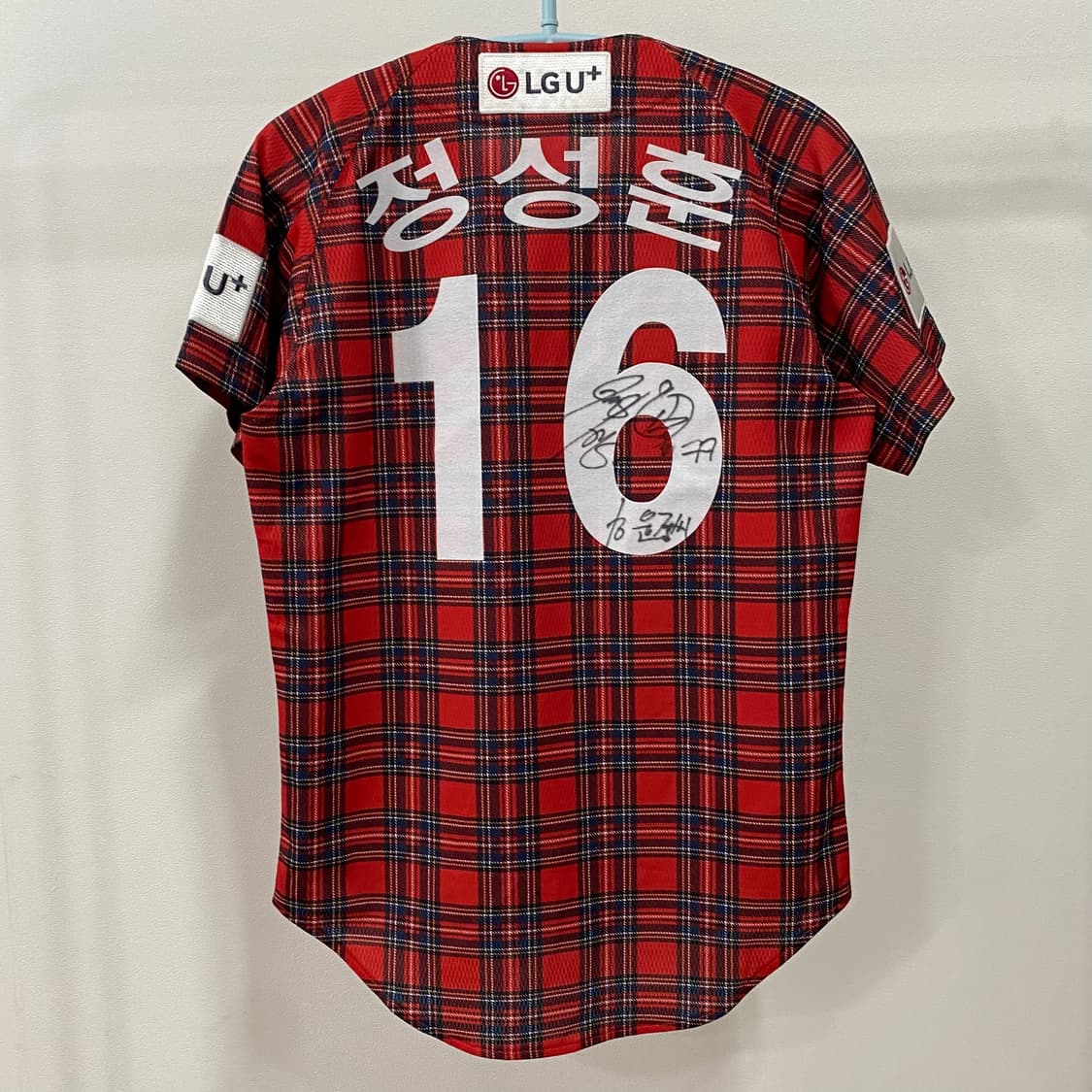 LG트윈스 데상트 썸머크리스마스 유니폼 정성훈 마킹 친필싸인 상품이미지2