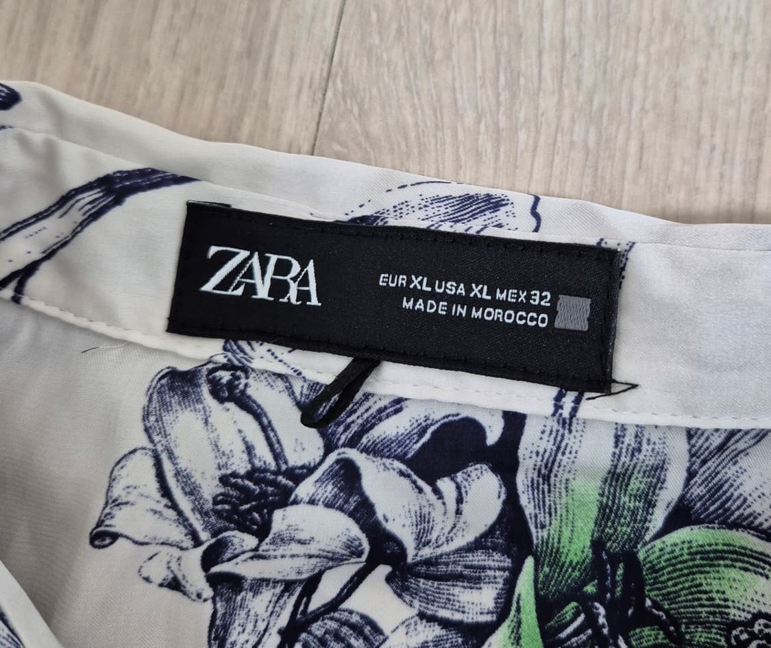 (새상품급) ZARA 자라 플라워 실크 셔츠 상품이미지2