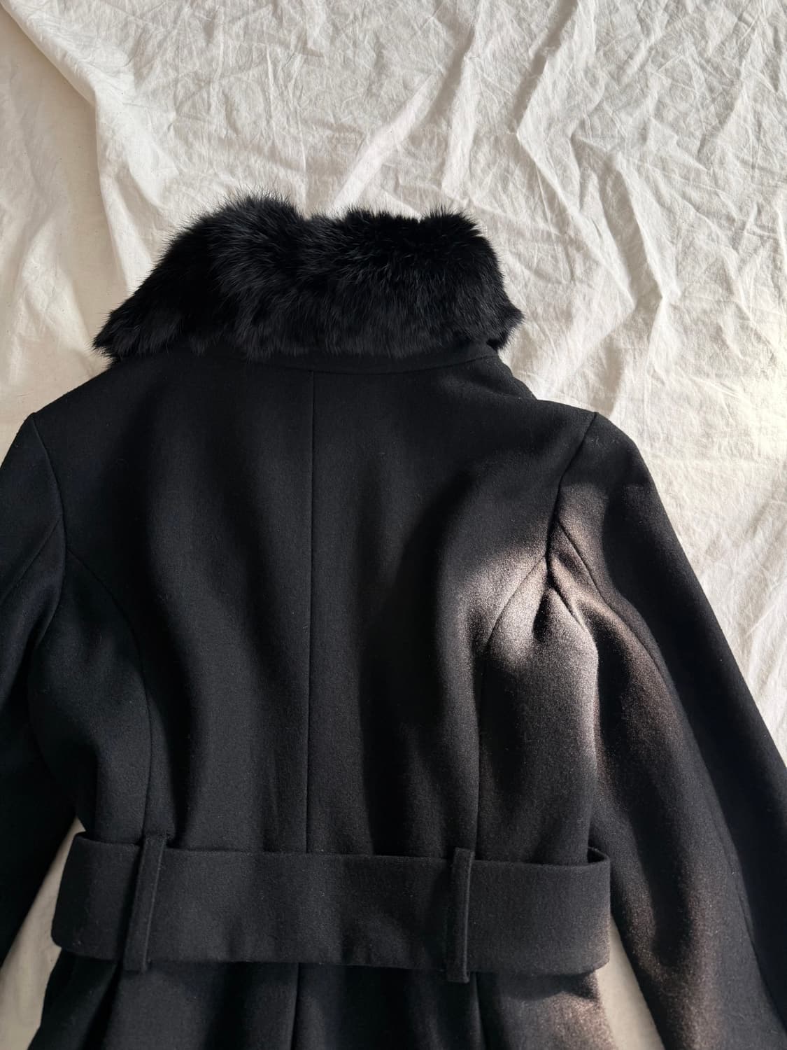 잉그니 고딕 오네갸루 펑크 래빗퍼 트리밍 더블버튼 울코트 상품이미지7