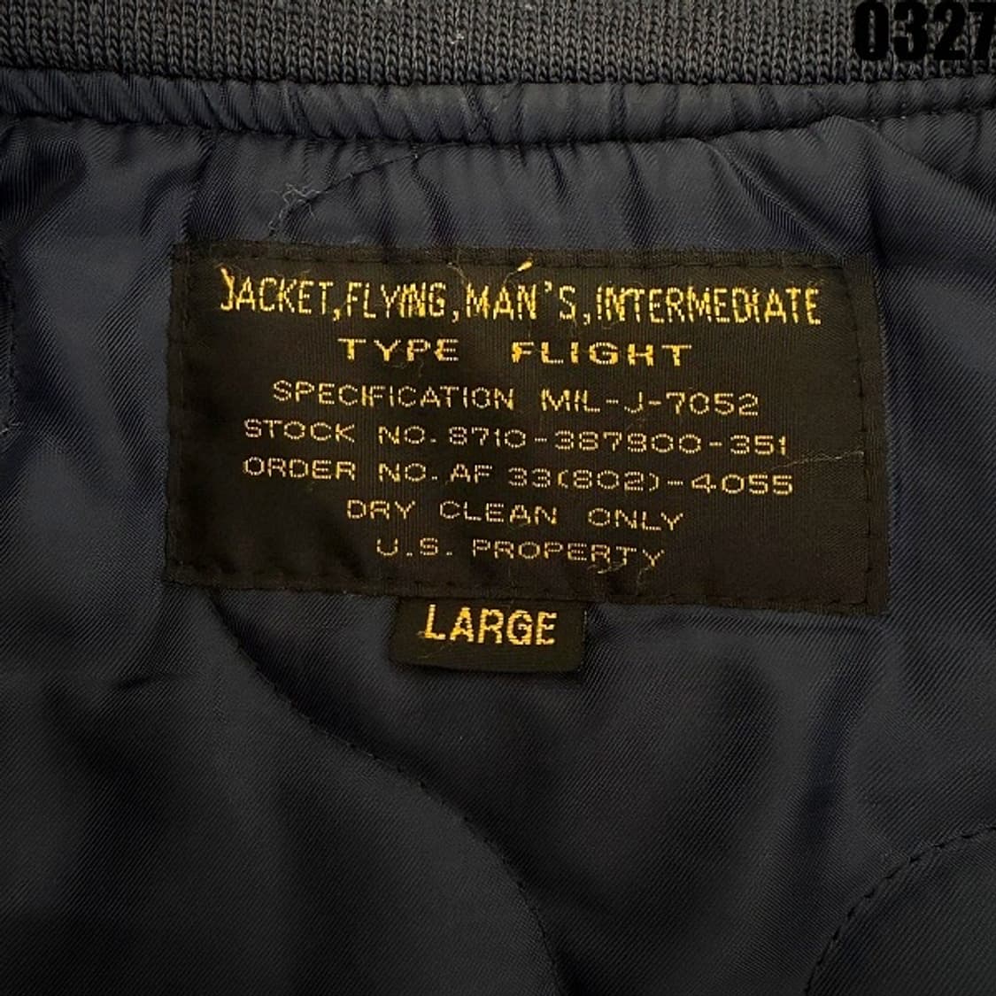 미군 항공 점퍼 MA-1 타입 플라이트 자켓 L 0327  상품이미지6