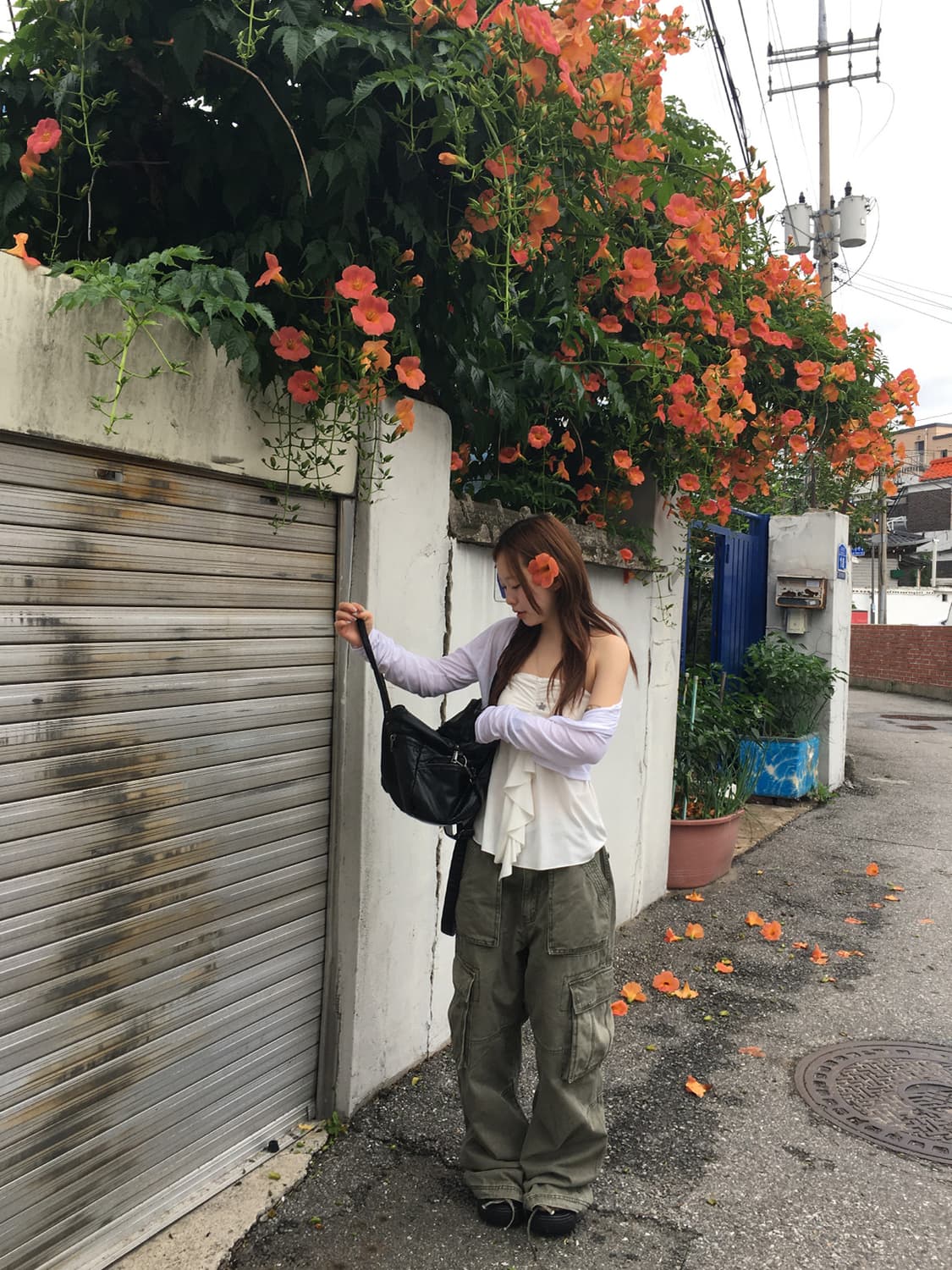 아워캐비넷 카고 와이드 팬츠 (S)(1번 착용) 상품이미지3