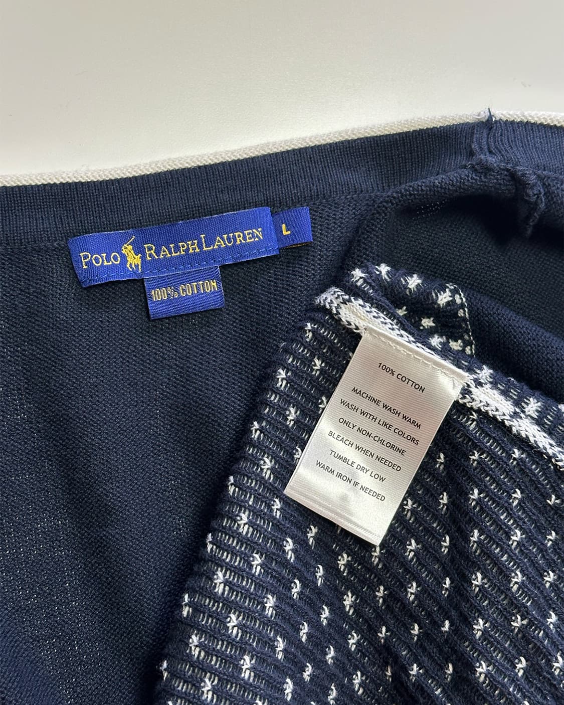 폴로랄프로렌 도트 가디건 네이비 상품이미지4