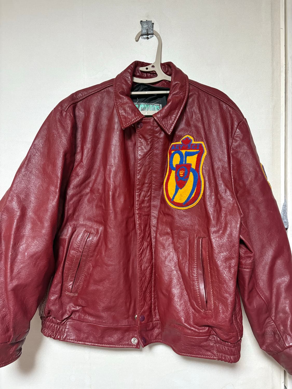 95 퀸스 바시티 레더 자켓  상품이미지1