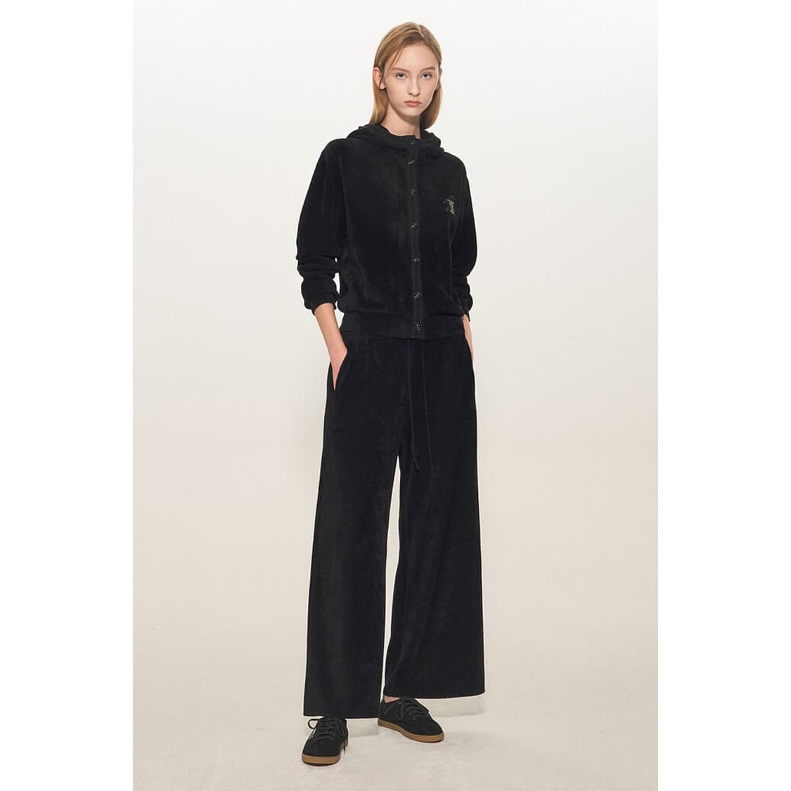 타임 2025 벨벳 와이드 니트 팬츠 상품이미지1