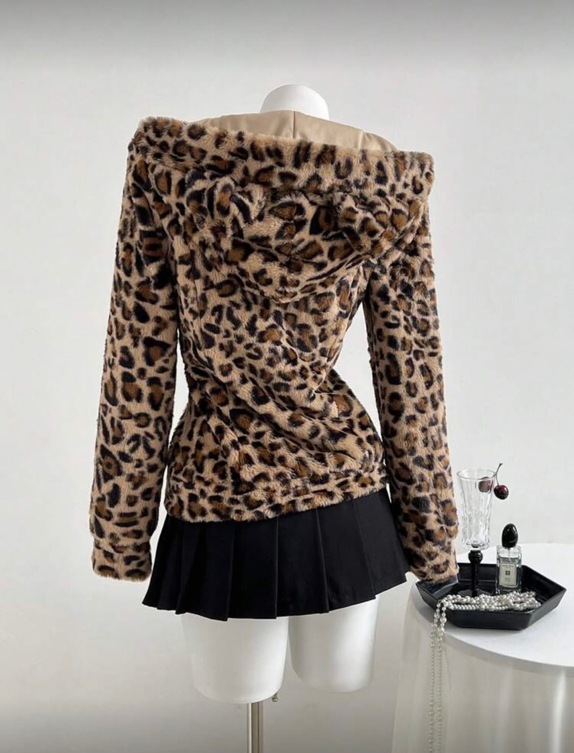 새상품) 레오파드 갸루 딱붙 후드집업 상품이미지2