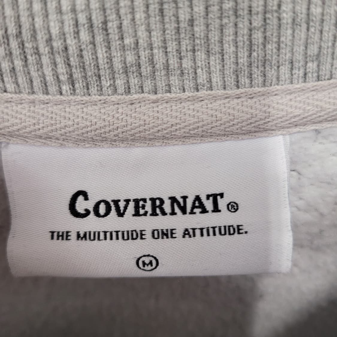 커버낫 어센틱 로고 맨투맨 그레이 상품이미지4