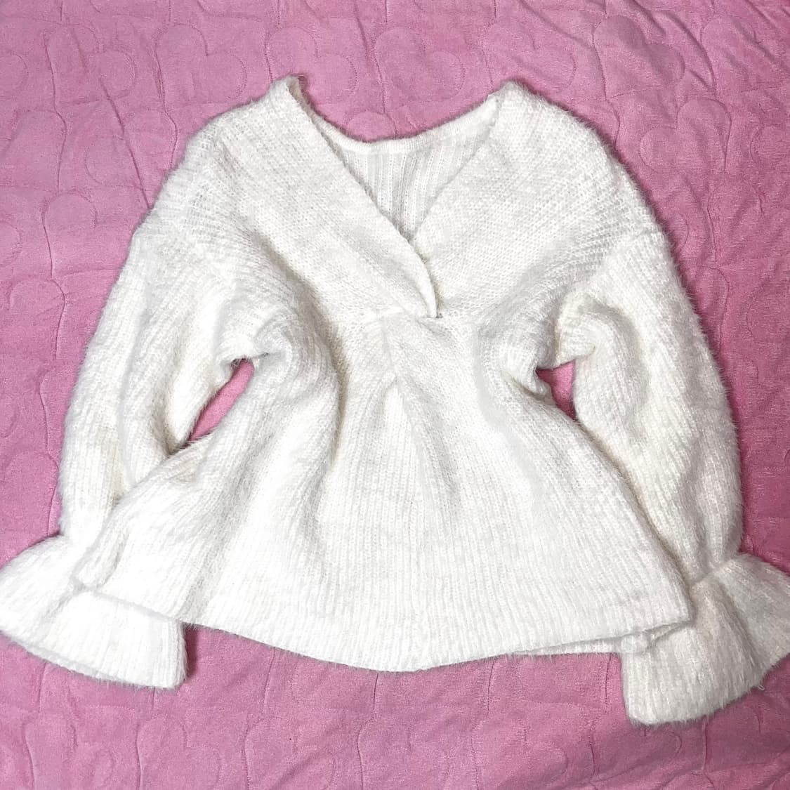 옾숄가능!! STC빈티지 대대장 코리락 앙고라 히메갸루 프릴니트 엣티시 상품이미지3