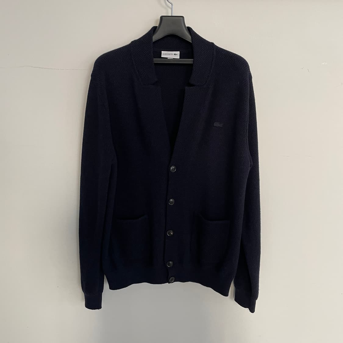 라코스테 네이비 와플 가디건 상품이미지1