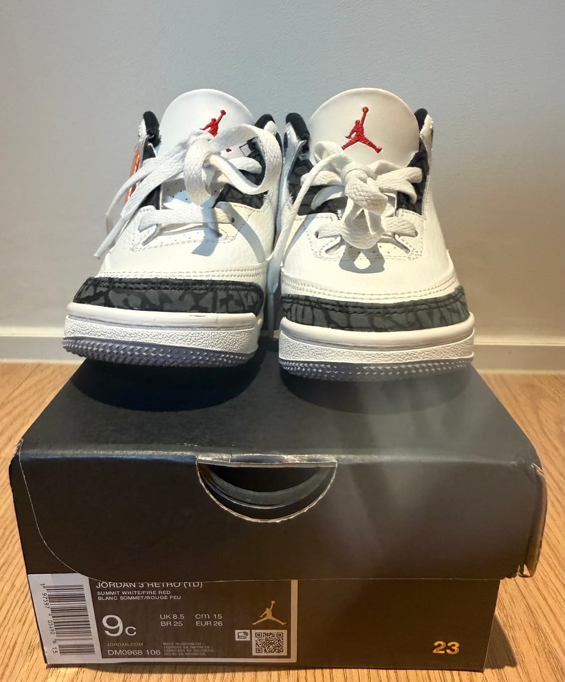 나이키 조던3 TD 시멘트 그레이 키즈 상품이미지2