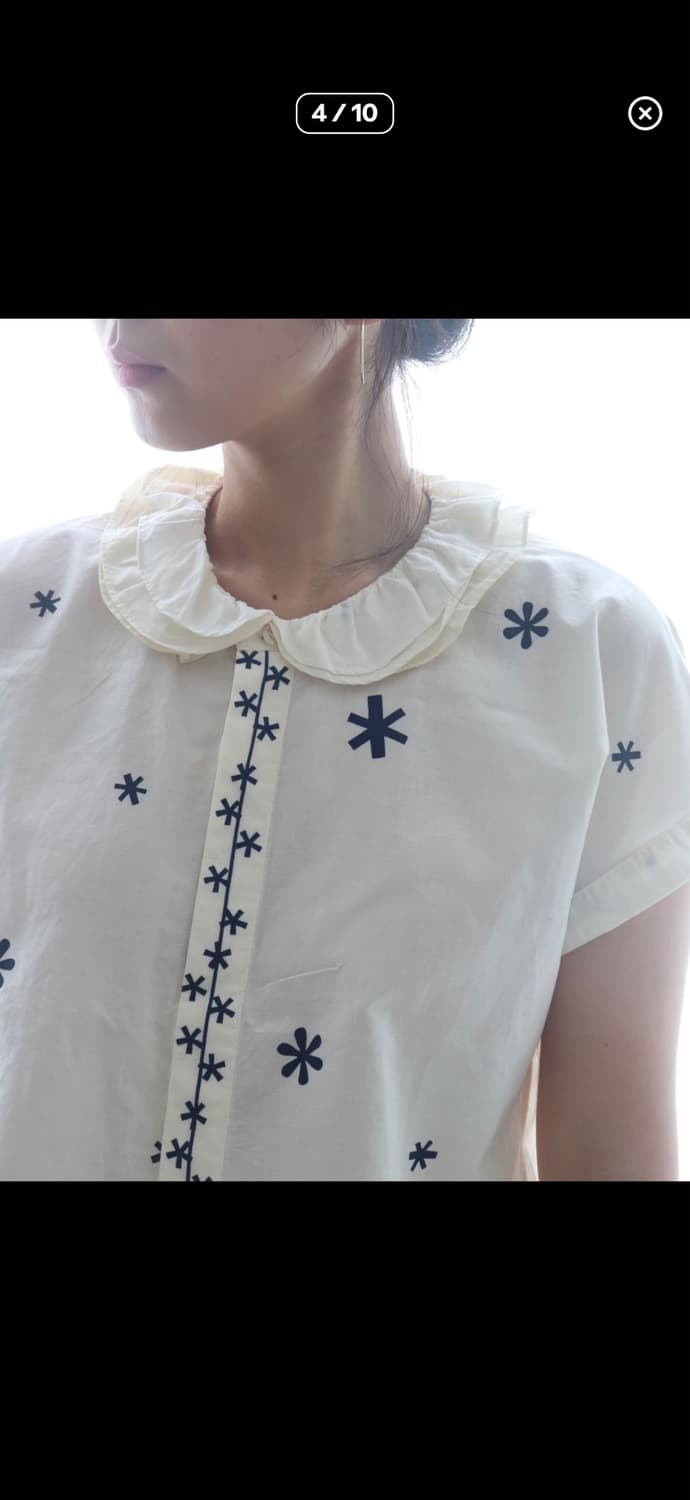 Beams boy Tori-To Frill Collar Blouse 상품이미지4