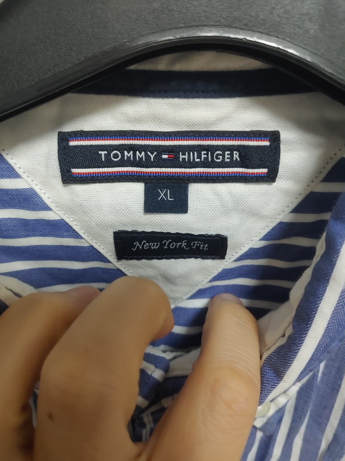 타미힐피거 남성 스트라이프 남방-XL사이즈 상품이미지5