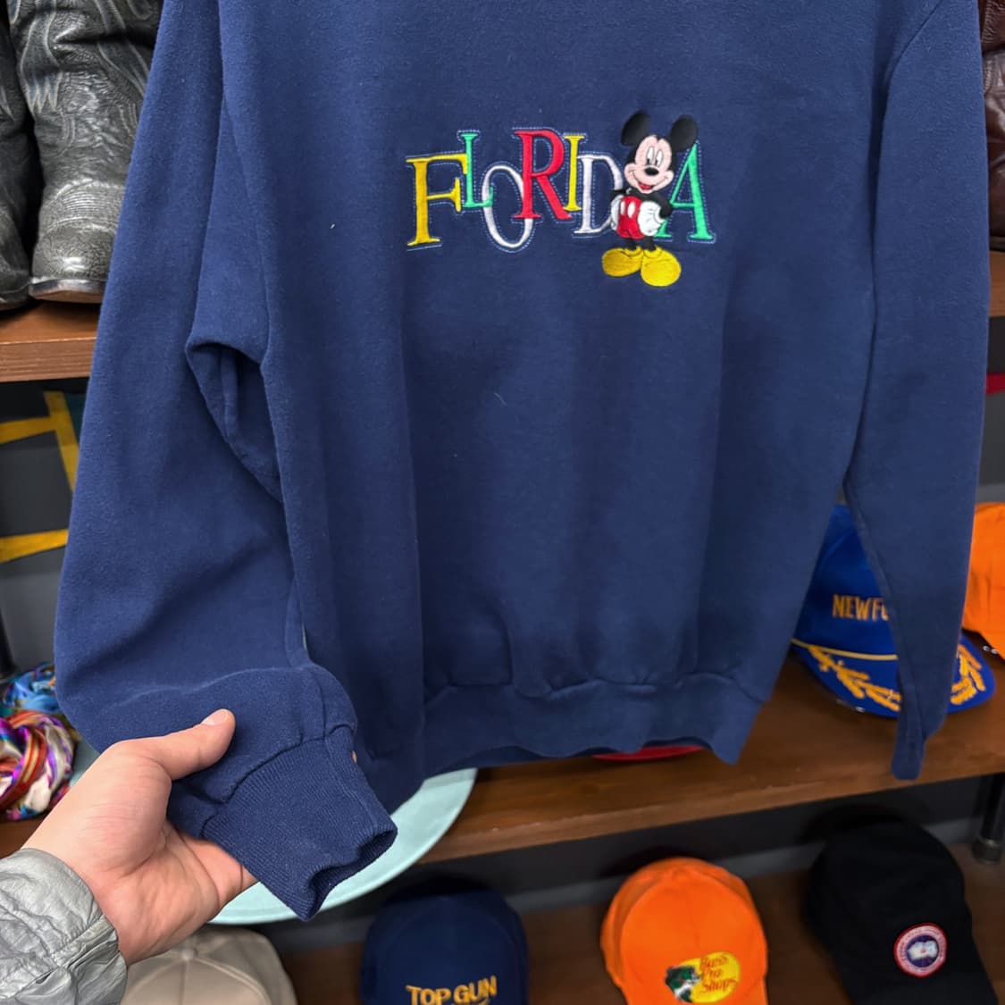 90s 디즈니 월드 플로리다 얼티밋 미키마우스 자수 스웻셔츠 N372 상품이미지4