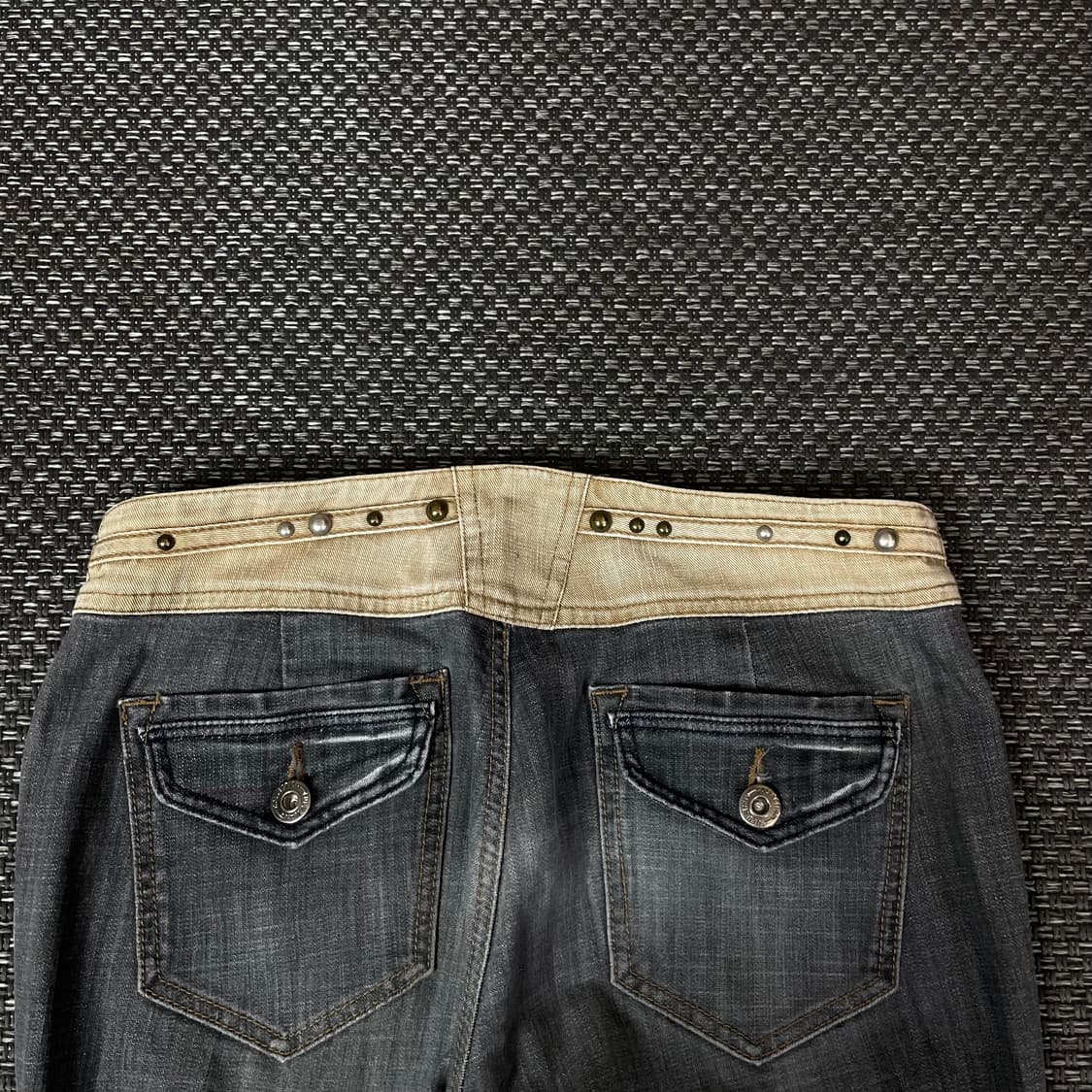 (29) 후부 그레이 큐빅 포인트 데님 팬츠 세미부츠컷 상품이미지6