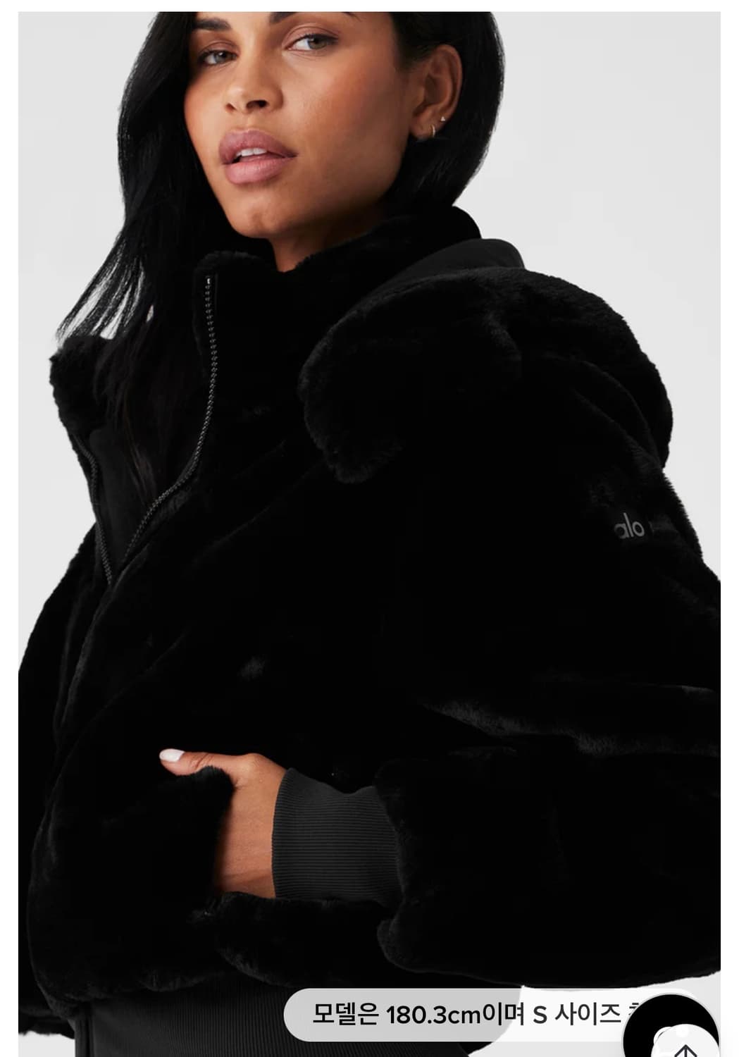 알로 폭시 퍼 자켓 블랙 (새상품) 상품이미지4