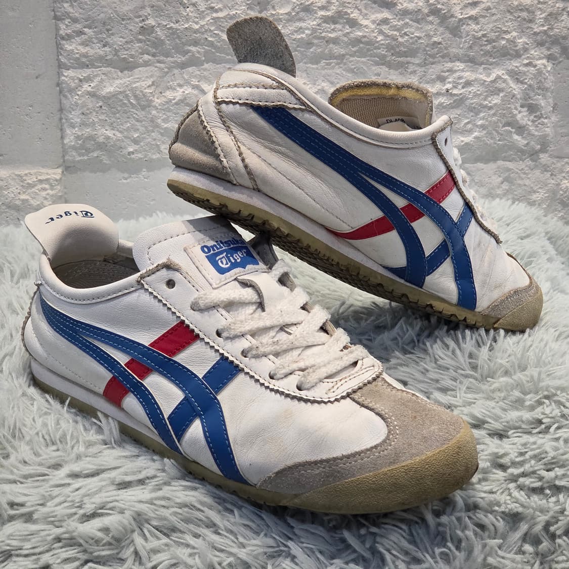 7q-8:오니츠카타이거 멕시코 66 화이트\블루\레드 (22.5cm) 상품이미지4