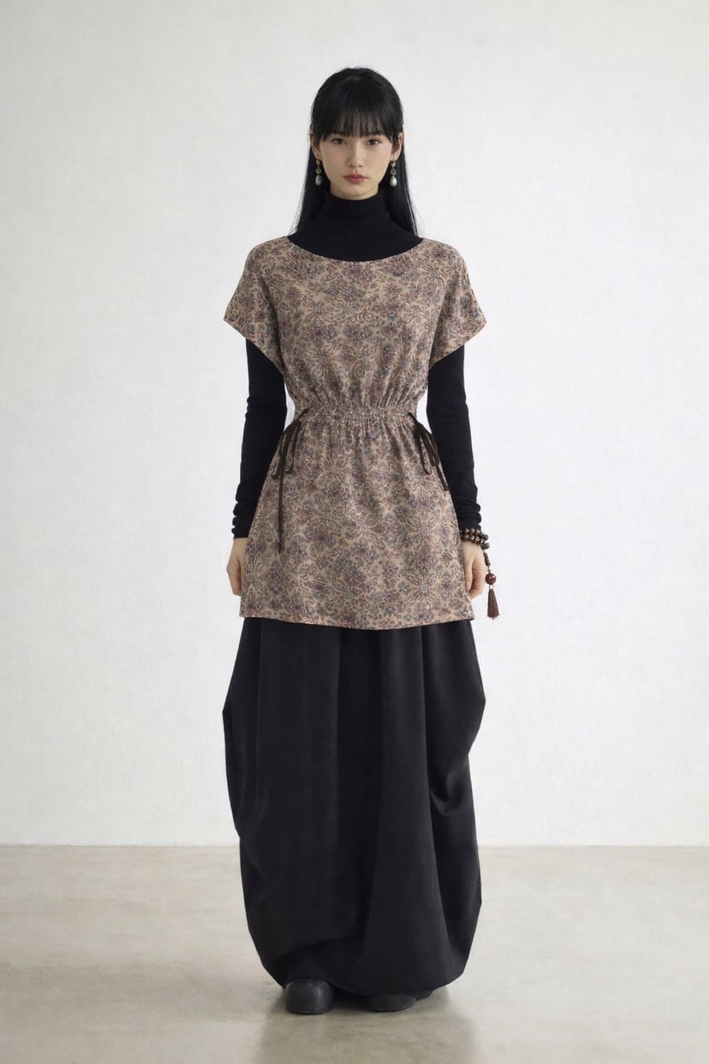 Side Tie Paisley Mini Dress 상품이미지2