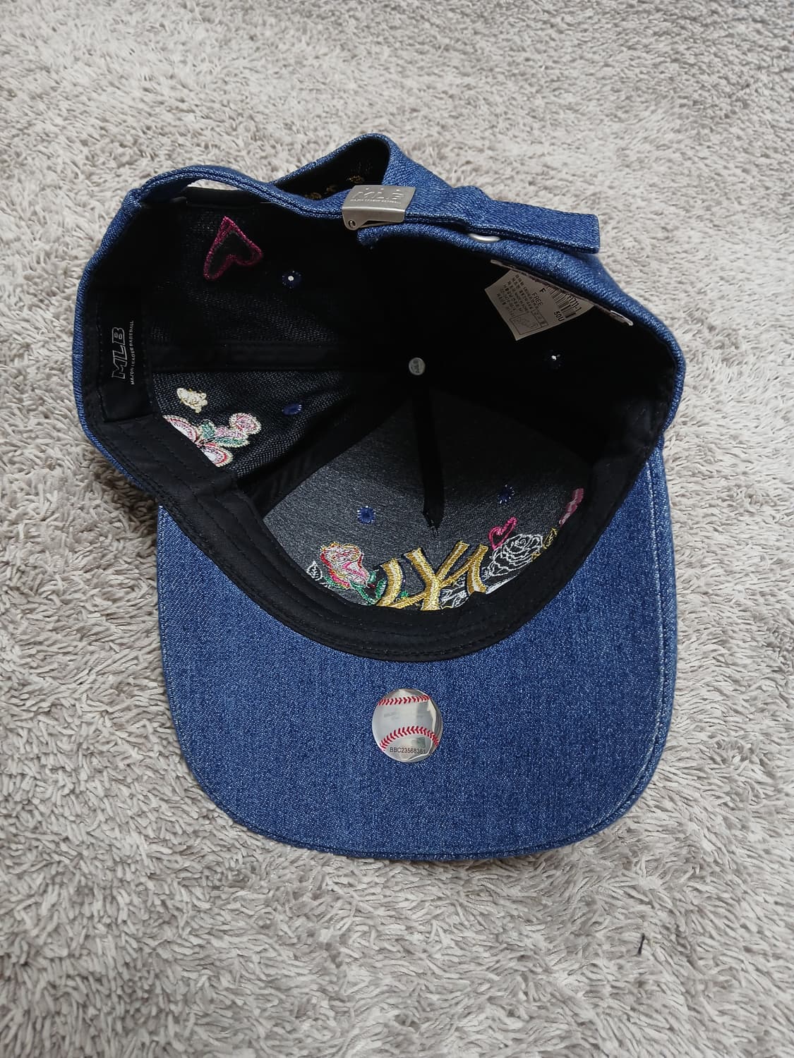 MLB 뉴욕 양키스 페티로즈 데님 볼캡 상품이미지6