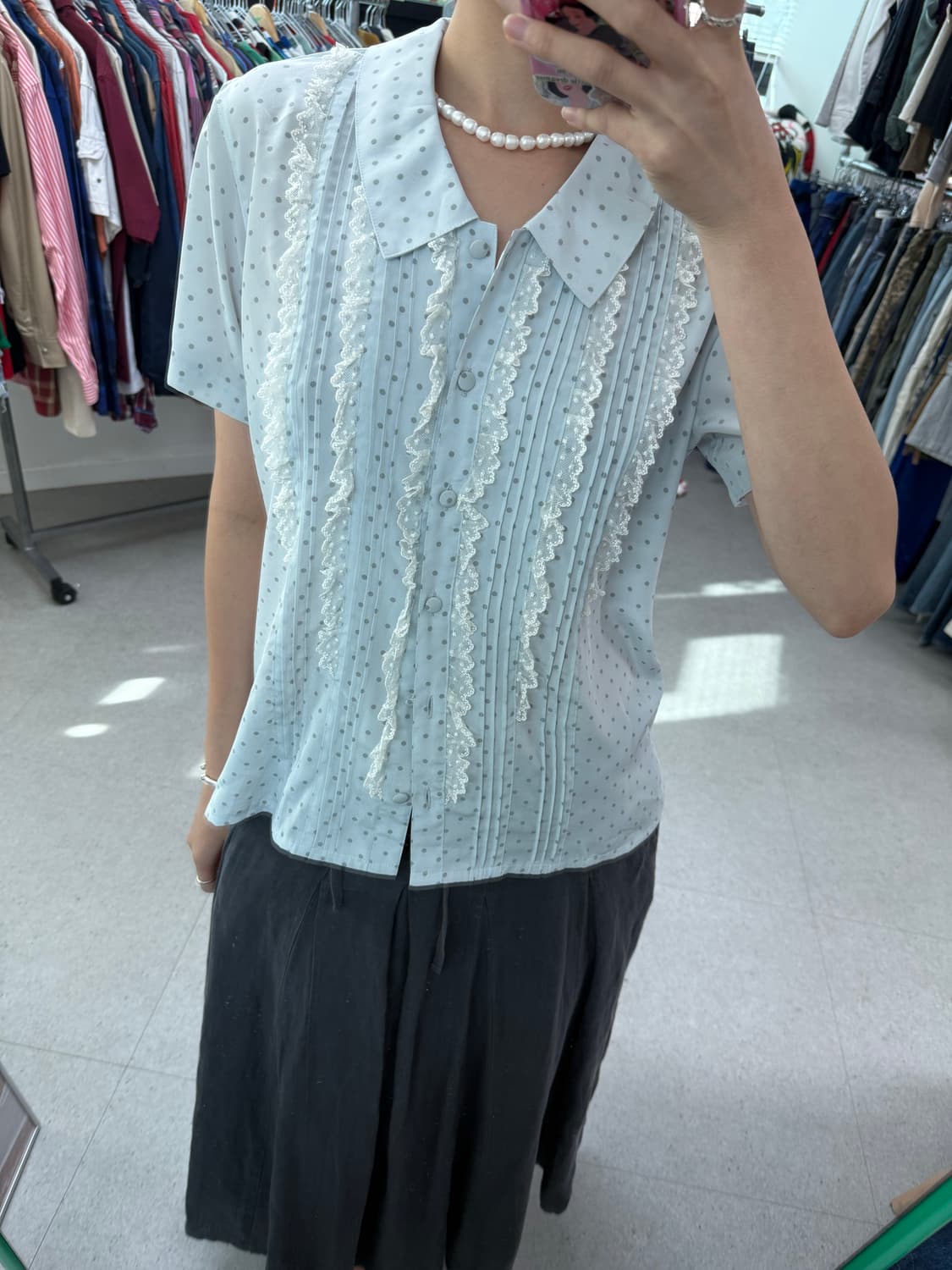 Japan dot blouse 도트블라우스 상품이미지6