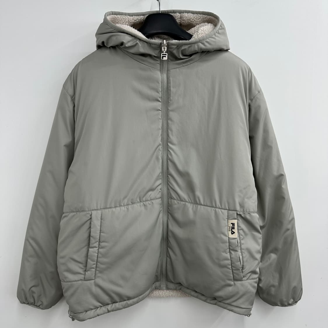 105 휠라 남자 양면 리버서블 뽀글이 후드점퍼 상품이미지2