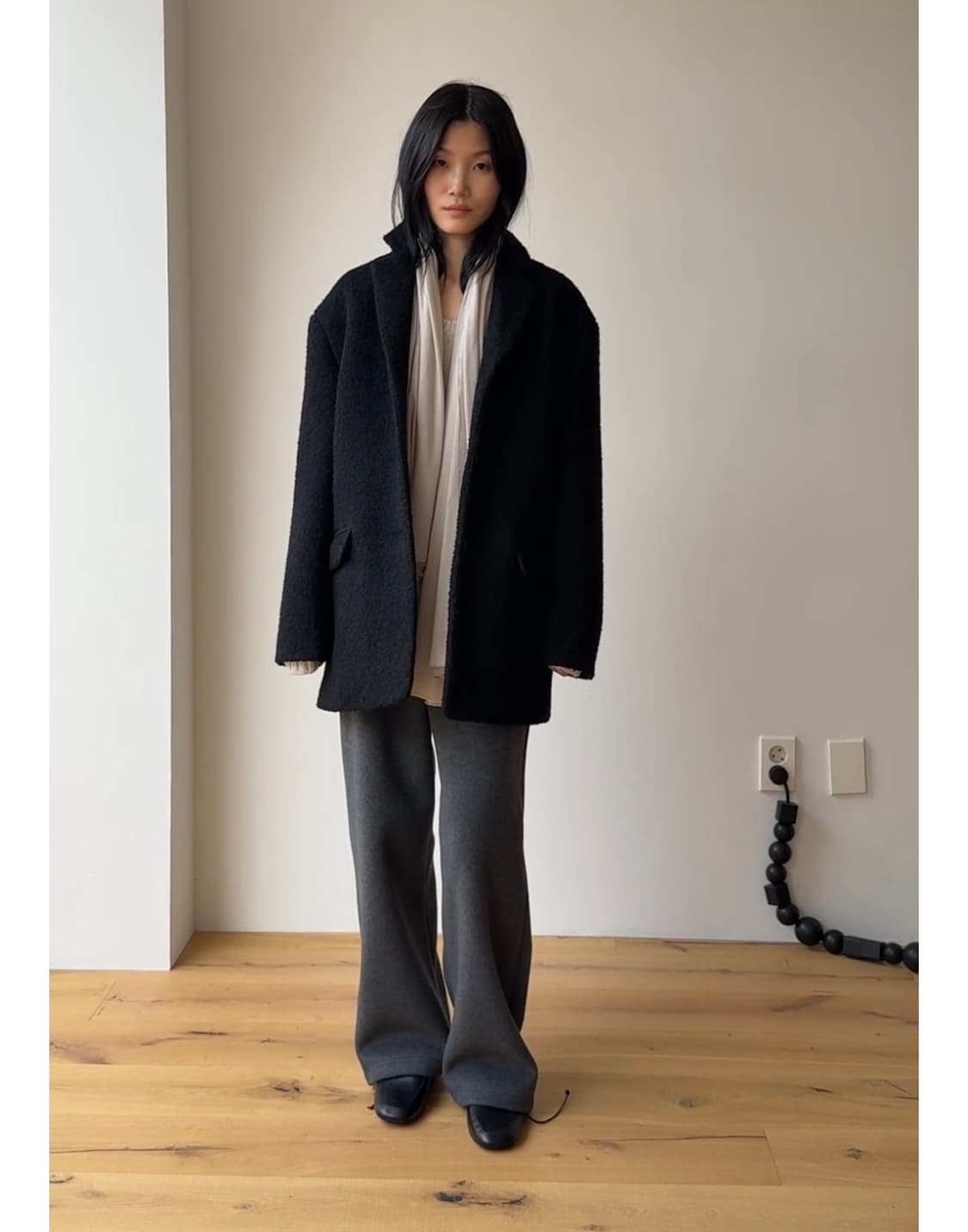 샵레터 레터 테디 부클 코트 (텍달린 새상품) 상품이미지1