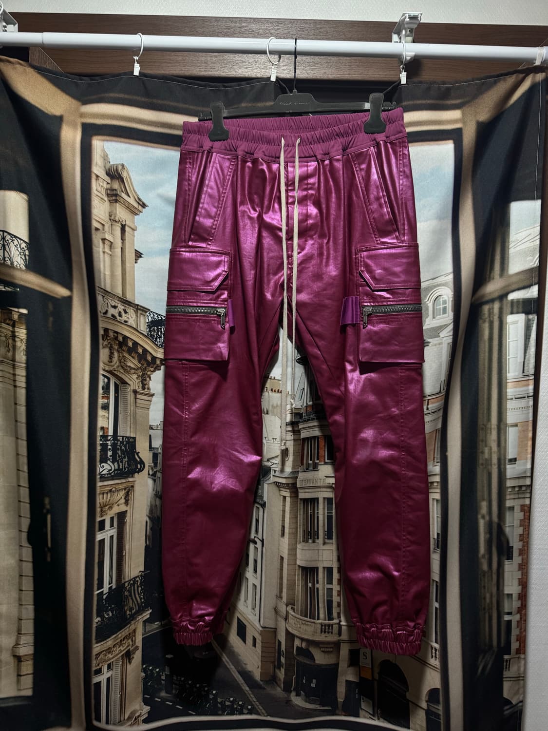 릭오웬스 핑크 코팅 팬츠 30 상품이미지1