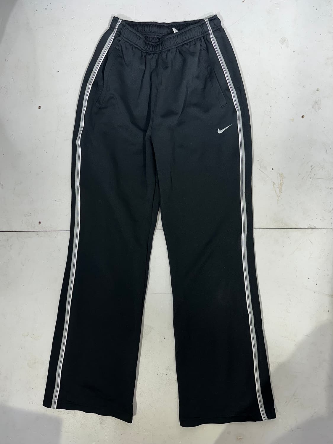 00s 나이키 블랙 그레이 사이드 라인 와이드 팬츠 S 상품이미지4