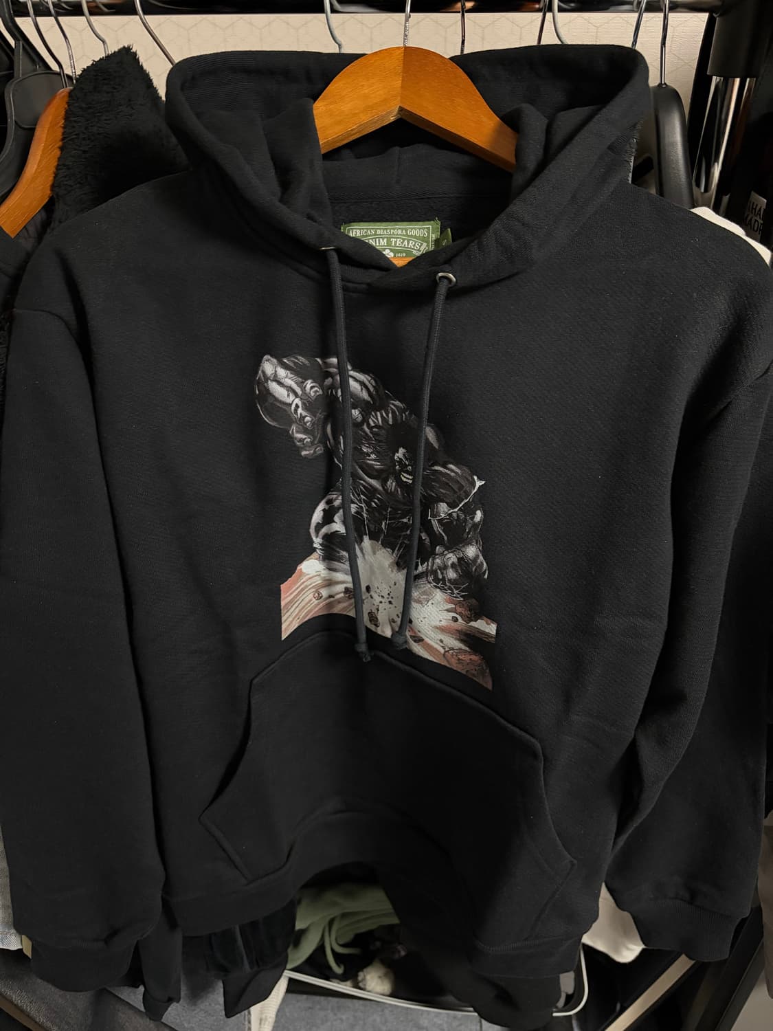 데님티어스 racism 후드 블랙 상품이미지2