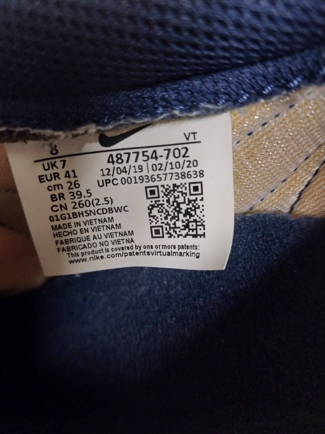 남성 나이키 에어 테일윈드79 옵시디언  운동화 (260) 상품이미지9