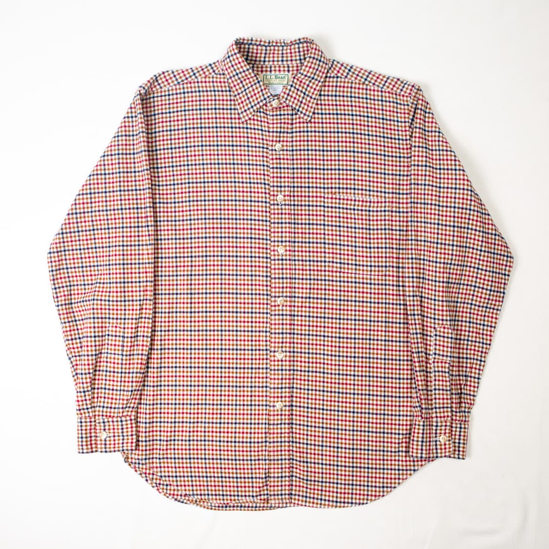 80s 엘엘빈 깅엄 체크 코튼 셔츠 [Made in USA] 상품이미지1
