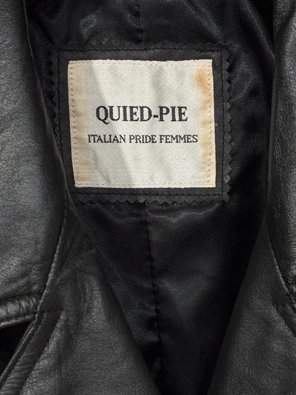 QUIED-PIE 더블 가죽 코트 상품이미지4